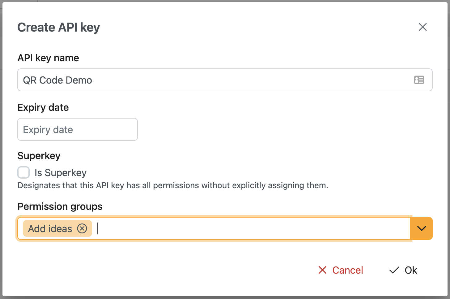Create API Key